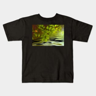 Green leaves background in summer with shallow depth of field Kids T-Shirt